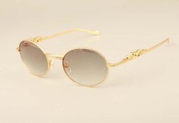 2019 new golden leopard sunglasses 6384083 high quality diamond sunglasses retro round full frame size 55 22135mm8587907
