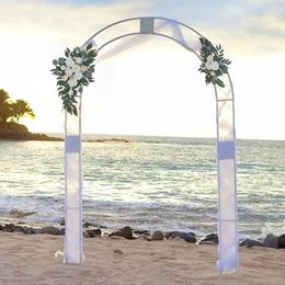 Decorative Flowers 2 Pieces Artificial Wedding Arch White Welcome Signs For Reception Backdrop Home Floral Decoration