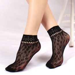 Women Socks Hollow Out Summer Mesh Net Sheer Fishnet Ankle High