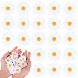 Decorative Flowers 100 Pcs Fake Artificial Small Sunflower Handmade DIY Wreath Crafts Wedding Party Decorations