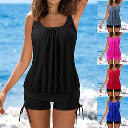 Women's Swimwear Long Board Shorts For Women Swim Tankini Swimsuits 2 Piece Bathing Suits Tops With And