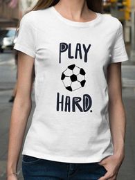 Women's T-Shirt World Soccer Football Competition T Shirt Women Fans Print Graphic Tops Graphic Soft Breathable Short Slve Hipster Ts Y240509