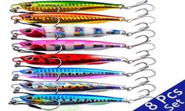 8 Pcs 10g 15g 20g 30g 40g 50g 60g Cast Metal Bait Fishing Lures Jigs Trout Hard Baits Tackle Pesca Jigging Set 22022169152025537060