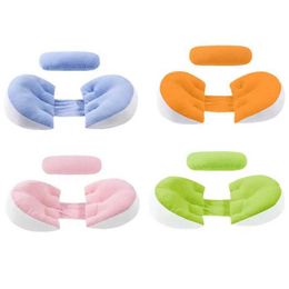 Maternity Pillows Comfortable pregnancy pillow with wedge-shaped side sleeping and covered abdominal support for pregnant women H240514