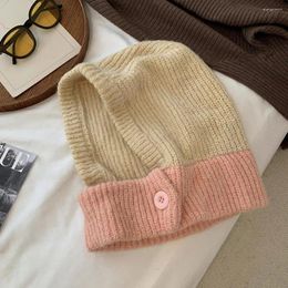 Berets Thickened Warm Hat Ultra-thick Windproof Knit Cap Scarf Set For Women Super Soft Beanie Headwear Wear Resistant Winter
