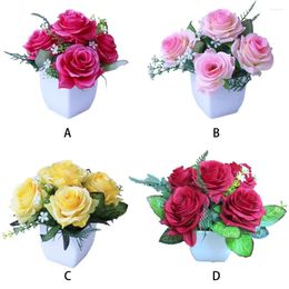 Decorative Flowers Non-toxic Artificial Plant For Wedding Bouquet - Realistic Appearance Low Maintenance Exquisite Crafted Home Decor Pink