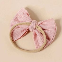 Hair Accessories 3pcs Girls Pink Adorable Hairband Different Bow Headband For Kids Photograph Soft Nylon Simulation Floral Hair Acessories