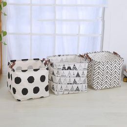 Storage Bags Home Organiser Sundries Children's Toy Cotton And Linen Washing Basket Box