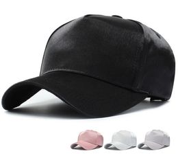 Ball Caps Smooth Satin Baseball Cap Silk CoupleTrendy Daddy Hats Men039s Hat Women Hip Hop Snapback For Men8761568