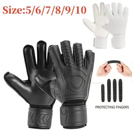 Size 5678910 Finger Save Goalkeeper Gloves Football Latex Guard Grip Protection Kids Adults Soccer Fingerave Goalie Glove 240513