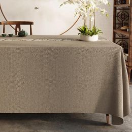 Table Cloth Selling Chinese Tea Mat Cotton Linen Solid Color Tablecloth Waterproof