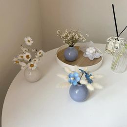 Vases Ceramics Flower Vase For Home Decor Glass Terrarium Container Table Ornaments Porcelain Floral Small