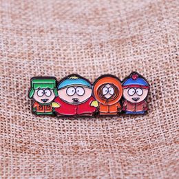 funny tv south park characters enamel pin childhood game movie film quotes brooch badge Cute Anime Movies Games Hard Enamel Pins