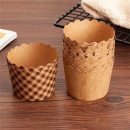 Baking Tools Medium Muffin Cups Cake Liner Paper Kraft Packing Box Wedding Party Decoration Mould