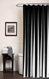 SunnyRain Black And White Modern Shower Curtain Water Resistant Polyester Bath Curtain Blue Cortina ducha donchegordijn3190341