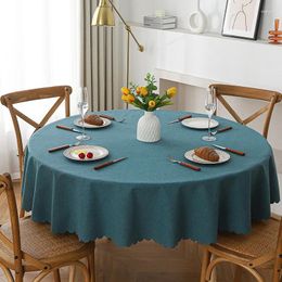 Table Cloth Japanese Simple Nordic Cotton Linen Tablecloth Oil-proof Wash Free Art Small Fresh Tea Round