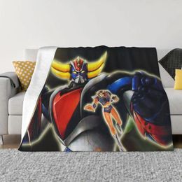 Blankets UFO Robot Mazinger Z Cartoon Blanket Sofa Cover Velvet Printed Lightweight Throw For Bedding Bedroom Throws