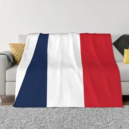 Blankets Flag Of France Breathable Soft Flannel Winter Throw Blanket For Sofa Office Bedding
