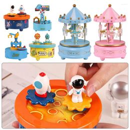 Decorative Figurines LED Carousel Music Box Merry-Go-Round Rotating Horse Toy Child Baby Gifts Artware Home Decor