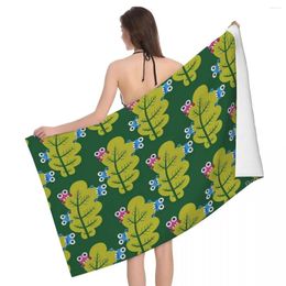 Towel Cute Bugs Eat Green Leaf 80x130cm Bath Skin-friendly For Picnic Souvenir Gift