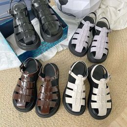 Soft Sandals Women Leather Ins Summer Shoes Roman Fashion Daily Vacation Female FootwearSandals saa Footwear