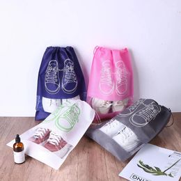 Storage Bags 5/10pcs Non-woven Shoes Bag Waterproof Dustproof Travel Portable Tote Drawstring For Organizer