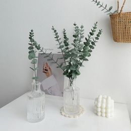 Vases Nordic Glass Transparent Flower Vase Design Hydroponic Terrarium Bottle Table Home Decor