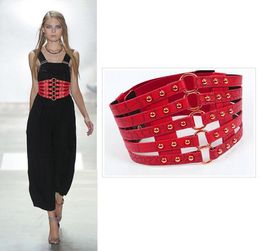 Corset belt plus size cinturon mujer women designer belts wide cummerbunds fashion waist Shaper Punk Rivet Elastic ceinture 2011206124232