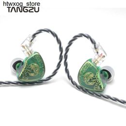 Headphones Earphones Tangzu WAN ER SG Jade Green HIFI L Plug In-ear Earbud 10mm Dynamic Driver Earphone 0.78mm 2Pin Swappable Cable With Microphone S24514 S24514