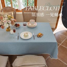 Table Cloth Cotton Linen Tablecloth Dining Living Room Household Tea Light Luxury Solid Colour