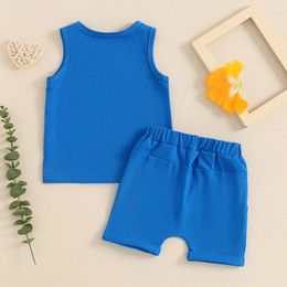 Clothing Sets Unisex Little Kids Boy Girl Summer Clothes Sleeveless Tank Top Vest Shorts Cotton Two Piece Solid Outfits 6M-4Y