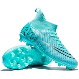 High Top Football Shoes para patos mandarim masculinos, New AG Long Nail Tf Broken Unhas Artificial Competição de Grass Sapatos de Treinamento