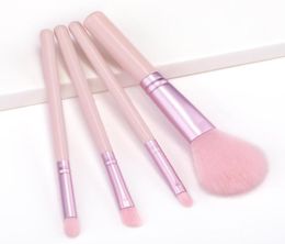 Pink Makeup Brush 4pcs Set Soft Hair Cosmetics Brushes for Powder Blusher Foundation Face Eye shadow Cosmetic Make Up brushes beau7126634