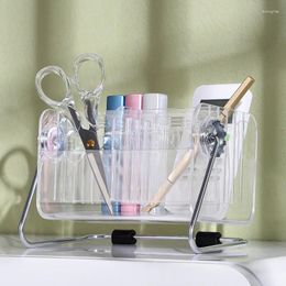 Decorative Figurines Luxury Fashion Acrylic Storage Box Transparent Shelf Desktop Remote Control Mobile Phone Home Decoration