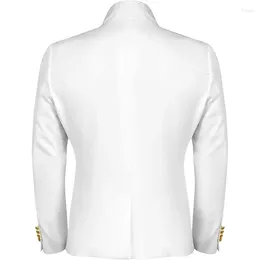 Men's Suits 2024 Black White Korean Fashion Double-breasted Steampunk Suit Jacket Mens Medieval Gothic Vintage Blazers