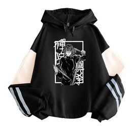 Men's Hoodies Sweatshirts Japan Anime Jujutsu Kaisen Plus Size Hoodies Zenin Maki Manga Anime Autumn Winter Warm Clothes Harajuku Pullover Hooded Tops T240510