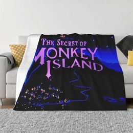 Blankets The Secret Of Monkey Island Sofa Cover Fleece Print Video Games Soft Throw Blanket For Outdoor Plush Thin Quilt