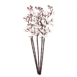 Decorative Flowers 5 Pcs Fake Plum Blossom Cherry Decor Household Wedding Decoration Artificial Flower Decorate