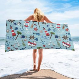 Towel Summer About Sea And Seagull 31x51inch Beach Swimming Camping Fitness Travel Must-have For Young People