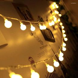 Strings 1.5M 10LED Garland Xmas Waterproof LED Ball String Light Battery Operated Fairy Lights For Christmas Tree Wedding Party Decor