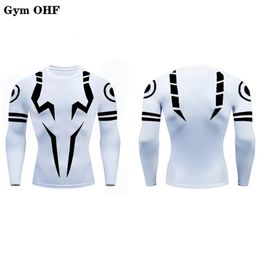 Anime Jujutsu Kaisen 3D Print Compression Shirts For Men Gym Running Workout Fitness Undershirt Athletic Quick Dry T-Shirt Tops 240513