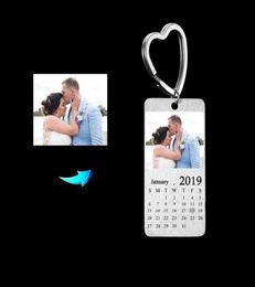 custom picture key rings luxury designer birthday commemoration day calendar customize po key ring special gift for family frie8463178