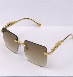 selling vintage sunglasses irregular rimless 36456413 square frameless glasses retro animal temples fashion design uv400 light col4926539