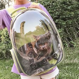 Cat Carriers 2024Breathable Pet Carrier Bag Gatos Dog Basket Portable Outdoor Travel Backpack Carrying Cage Supplies Mascotas