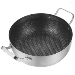 Double Boilers Household Honeycomb Non-stick Pot Wok Canning Stainless Steel Nonstick Sauce Pan Thicken Soup