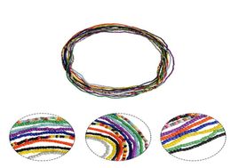 Belts 10Pcs Summer Bikini Stretchy Multicolor Beaded Belly Waist Chain Women Bohemian African Layered Colorful Beach Body JewelryB5202265