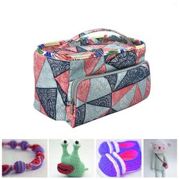Storage Bags Printed Embroidery Large Capacity Household Knitting Organiser Crochet Hooks Sewing Tools Thread Yarn Case Holder