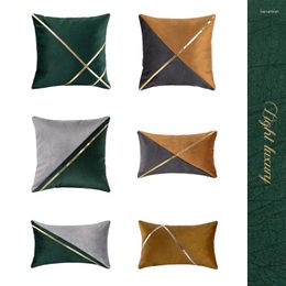 Pillow Light Luxury Modern Minimalist Decorative Cover 45 30 50 Patchwork Green Sofa Chair El Pillowcase