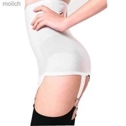 Garters Womens 4-belt high waisted suspender black and white retro suspender used for stockings body shape suspender underwear WX