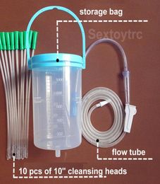 Sex Toy High Capacity Enema Douching System Barrel Shape Anal Sex Cleansing Equipment For Couples Gays Anal Douche with 10 Douchin5529384